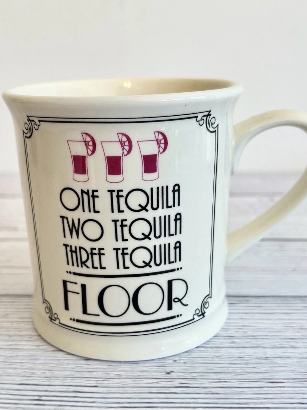 Home Essentials One Tequila Two Tequila Three Tequila Floor Mug